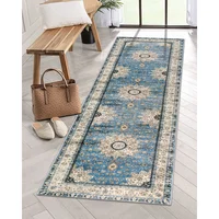Alfombra Oriental de Medallón Floral Lavable de 0.61x2.13 m Lahome