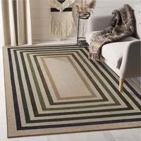 Alfombra Moderna Geométrica de Yute Lavable de 1.52x2.13 m Lahome