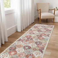 Alfombra de Marroquí Color Terracotta Lavable de 0.61x1.83 m Lahome