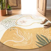 Alfombra Redonda Color Gris Topo Lavable de 1.83 m de Diametro Lahome