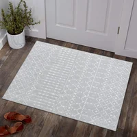 Alfombra Marroquí Color Gris Lavable de 0.61x0.91 m Lahome