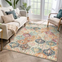 Alfombra Marroquí Color Crema Lavable de 0.91x1.52 m Lahome