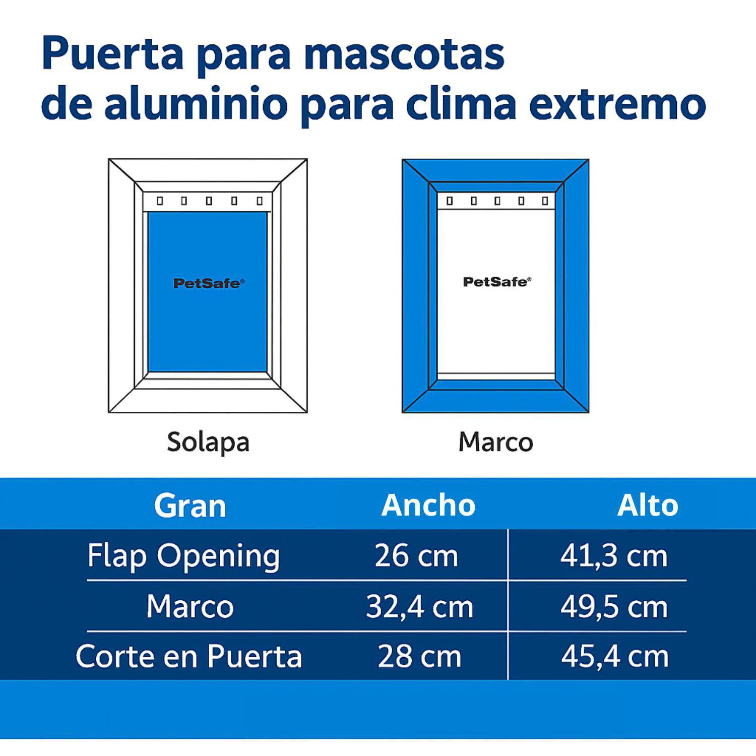 Puerta para Perros Aluminio Térmica Raza Grande Marca PetSafe 5