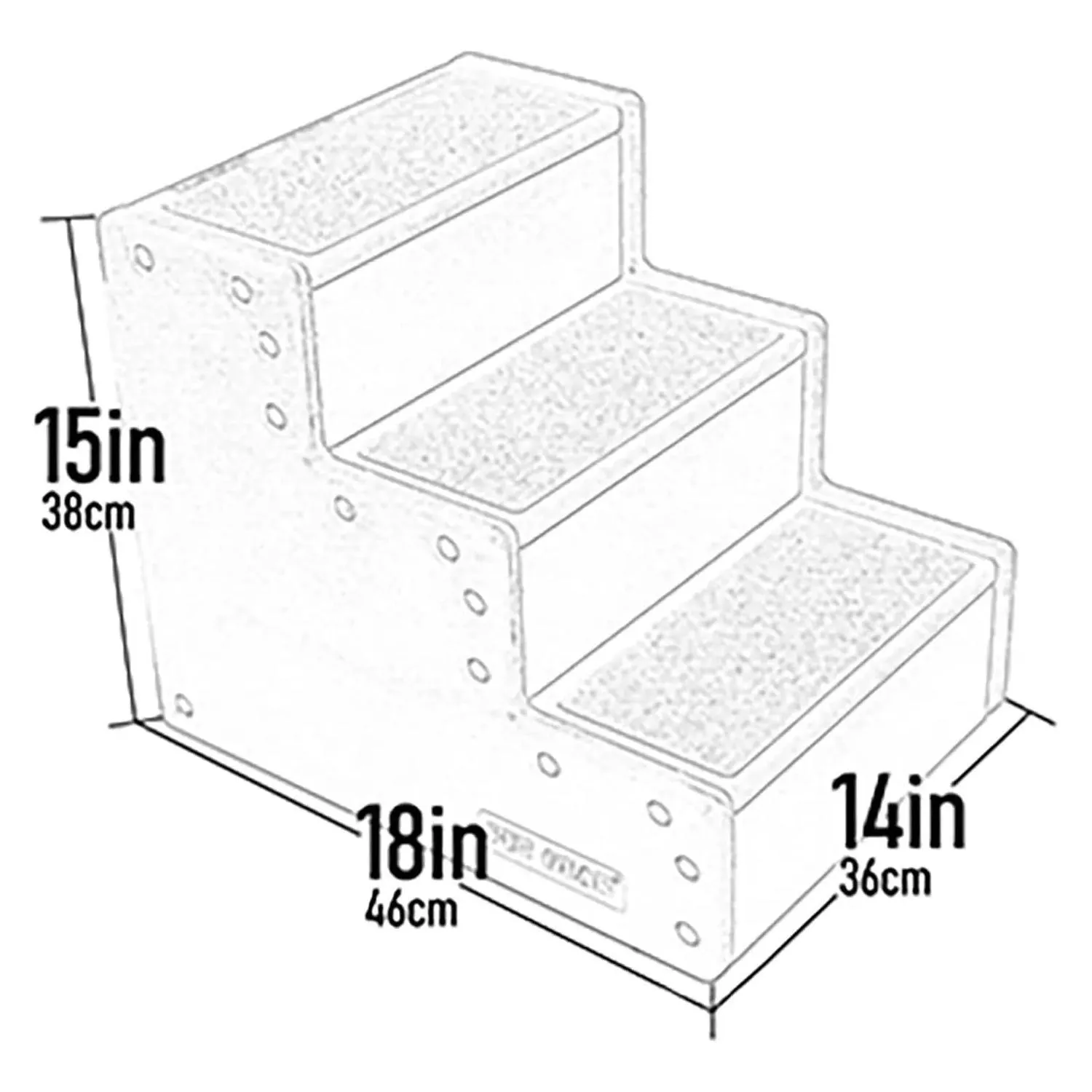 Escalera para Perros Pequeños Blanco 4