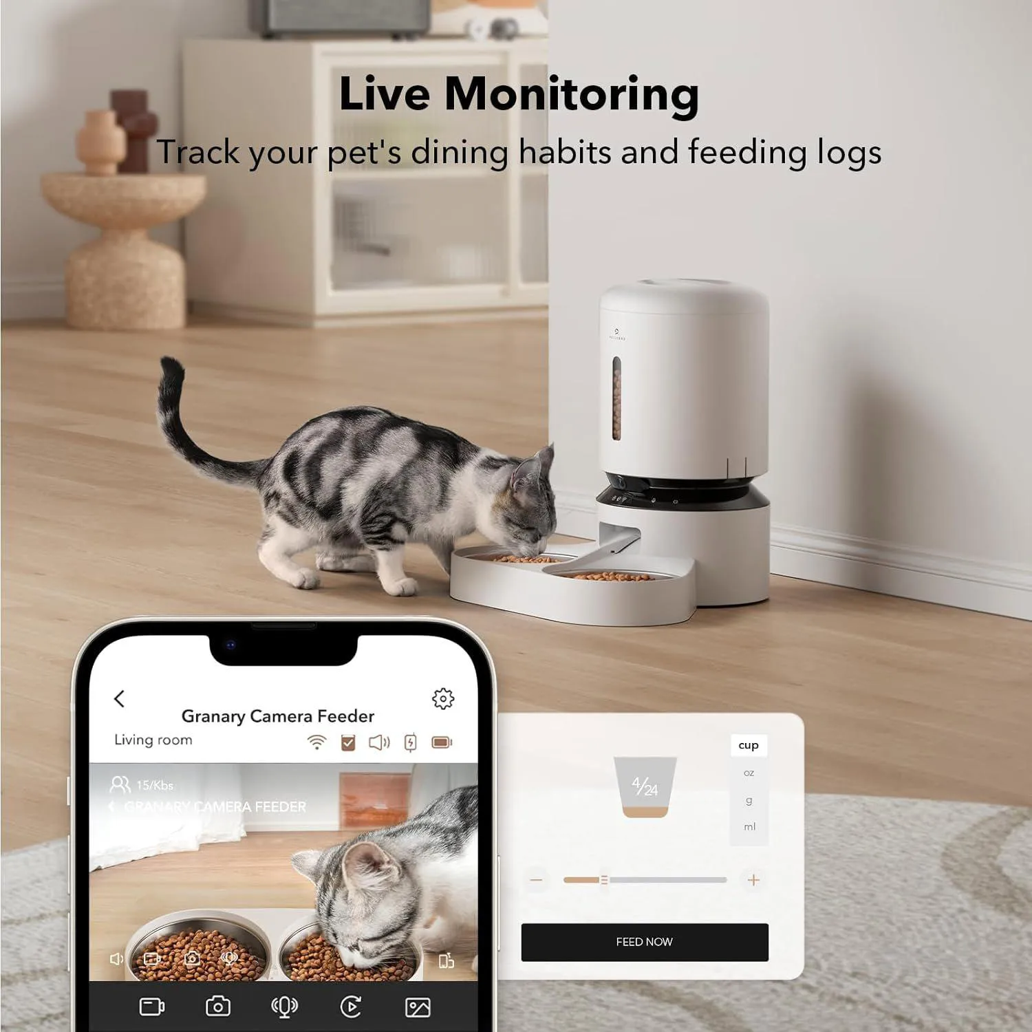Comedero PETLIBRO con Cámara y Control por App para Dos Mascotas 5