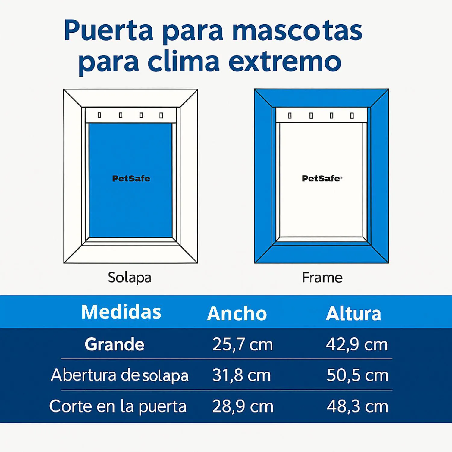 Puerta para Perros Aluminio Térmica Raza Grande Marca PetSafe 6