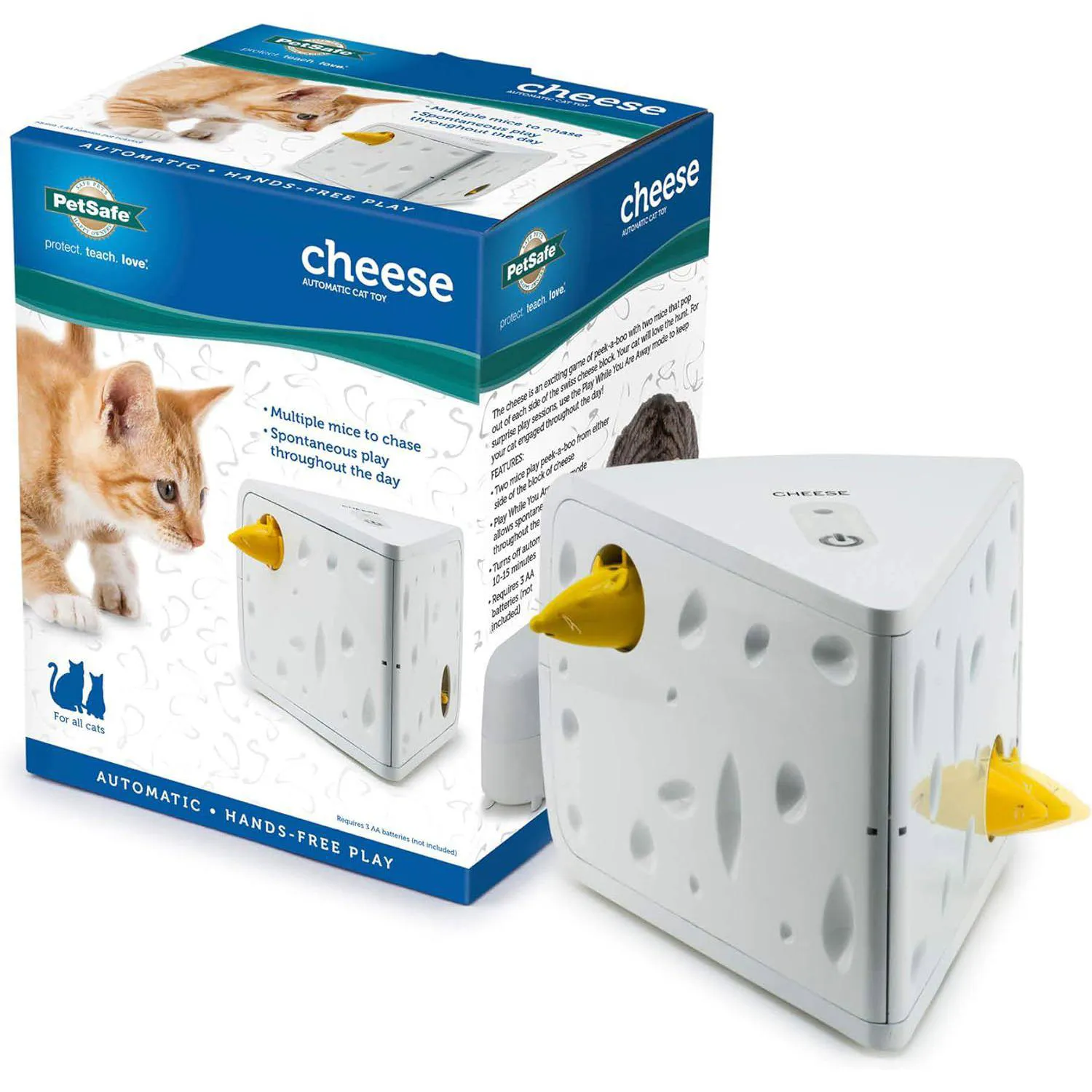Juguete para Gatos Interactivo Diseño Queso Plástico 14cm PetSafe