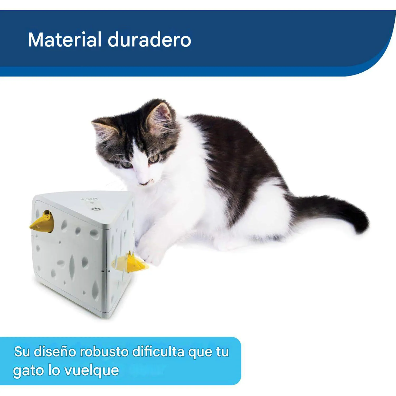 Juguete para Gatos Interactivo Diseño Queso Plástico 14cm PetSafe 4