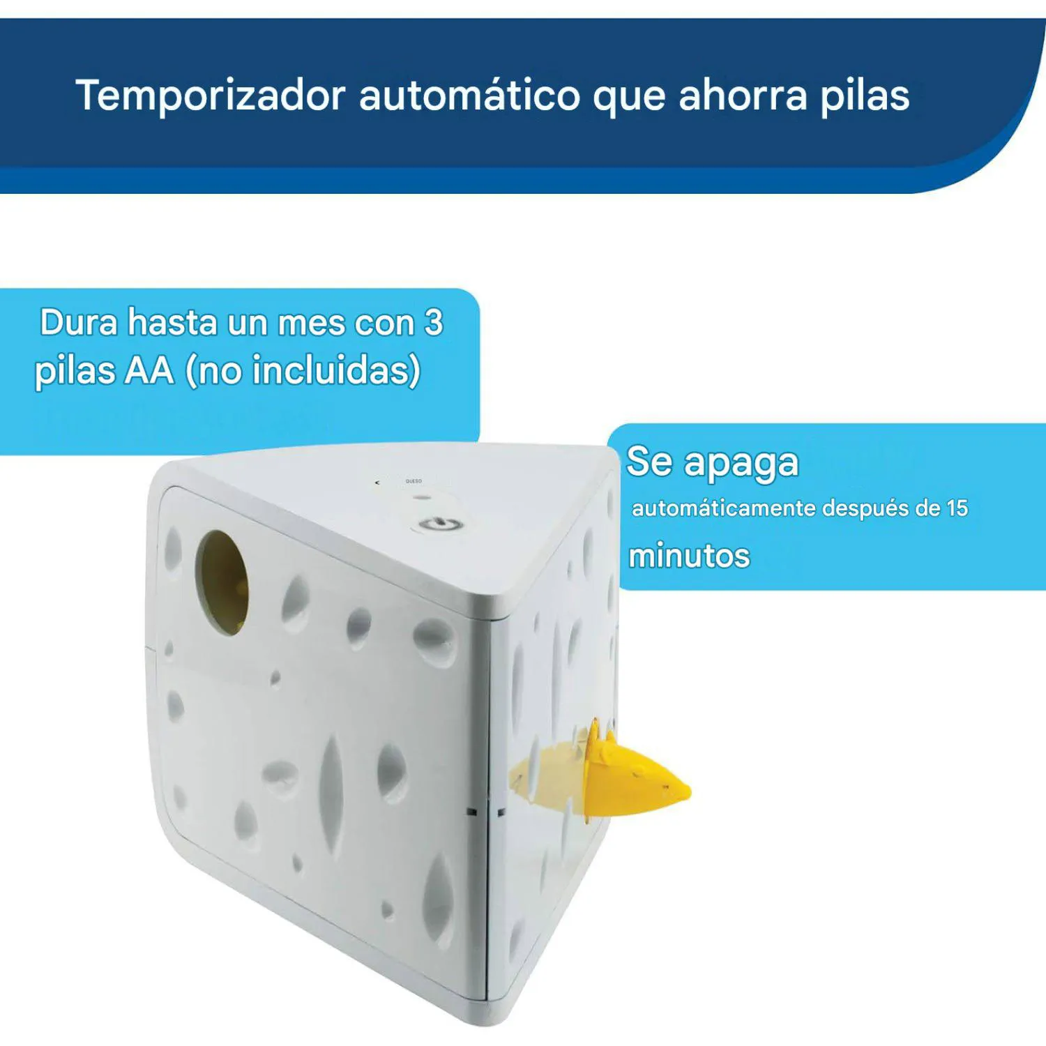 Juguete para Gatos Interactivo Diseño Queso Plástico 14cm PetSafe 5