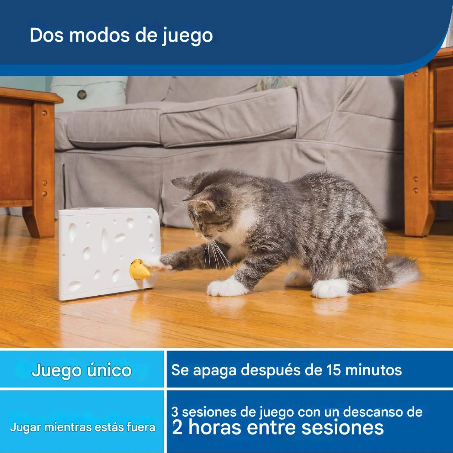 Juguete para Gatos Interactivo Diseño Queso Plástico 14cm PetSafe 6