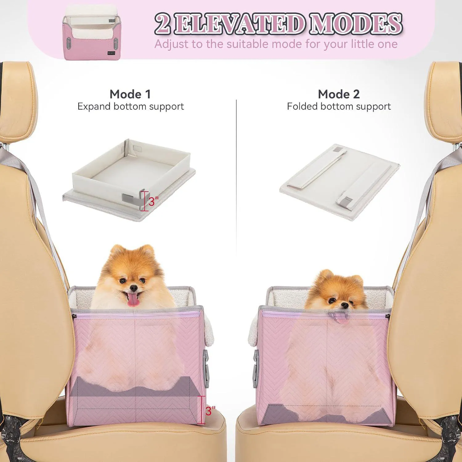 Asiento Para Perros 42x34x29cm PequeñoRosado 4