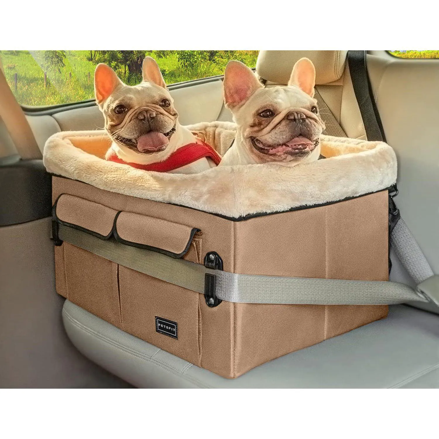 Asiento Para Perros 59x39x37cm Mediano Beige