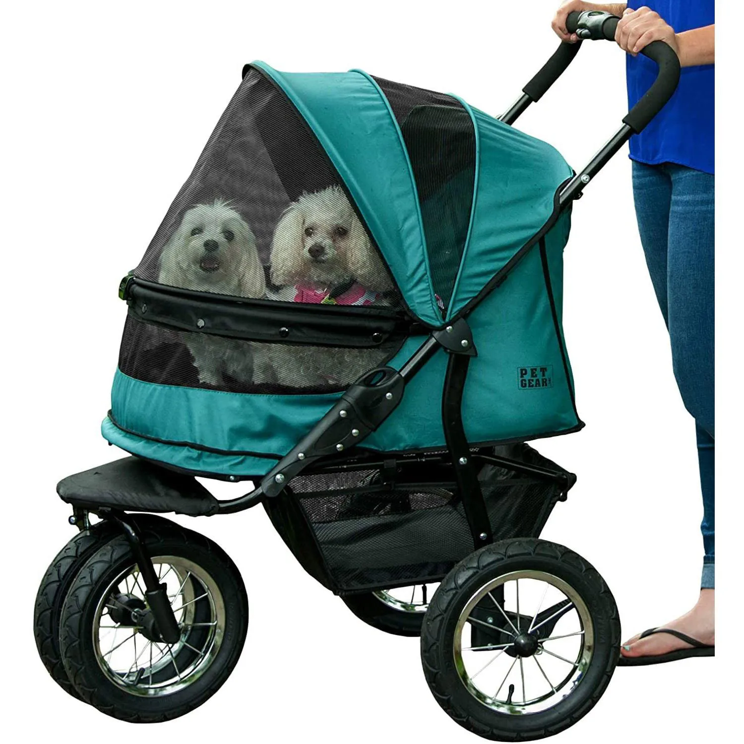 Coche Para Mascotas 79x58x108cm Mediano Verde