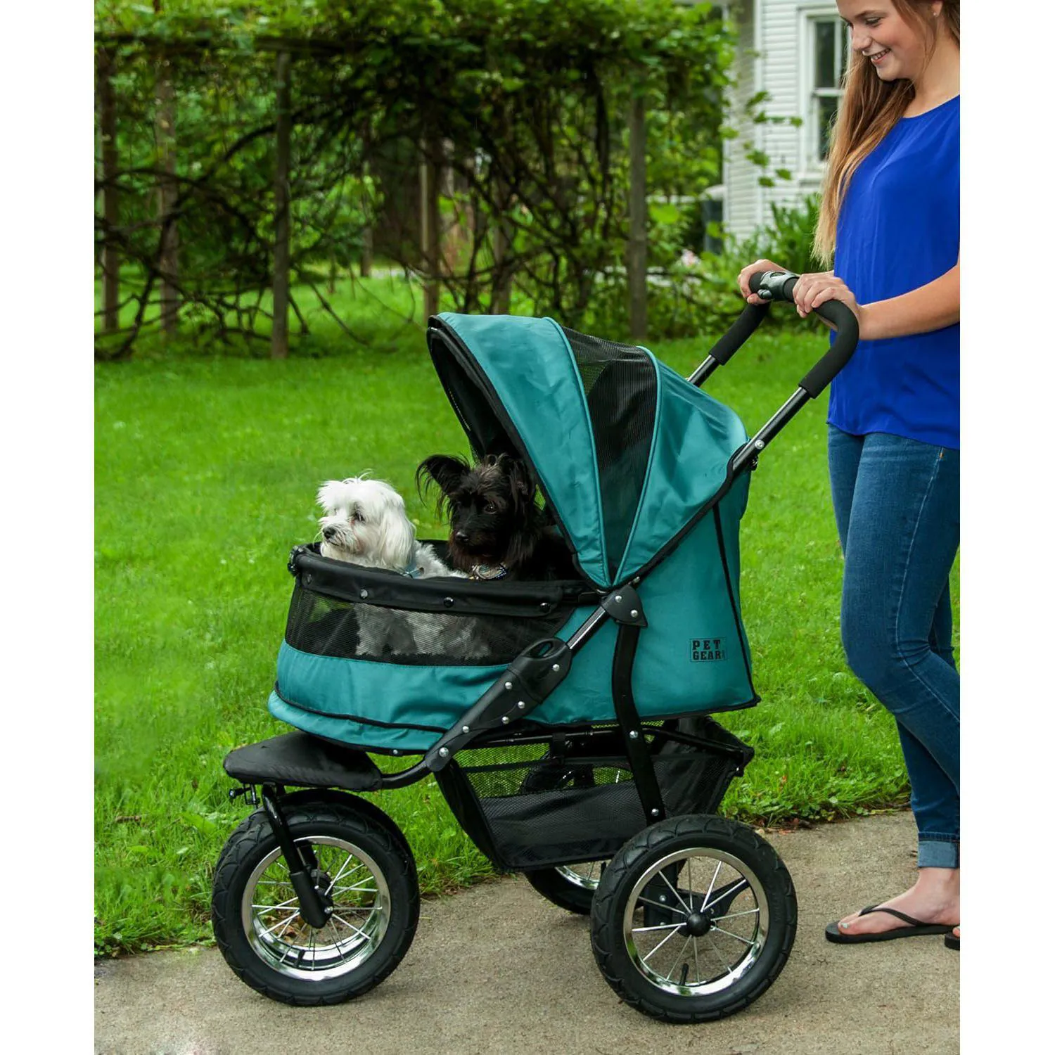 Coche Para Mascotas 79x58x108cm Mediano Verde