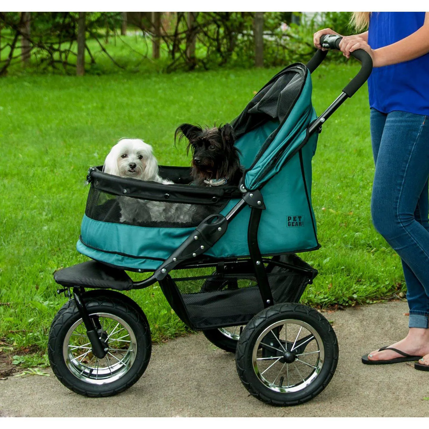 Coche Para Mascotas 79x58x108cm Mediano Verde 3