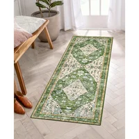 Alfombra Bohemia Color Verde de 0.60x1.52 m Lahome