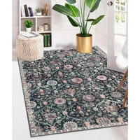 Alfombra Marroquí Color Negro Multicolor de 0.91x1.52 m Lahome