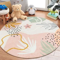 Alfombra Estilo Bohemio Color Rosa Lavable de 1.52 m Lahome