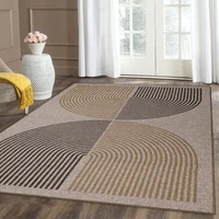 Alfombra Moderna de Yute Color Natural Lavable de 1.52x2.13 m Lahome