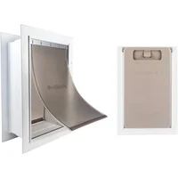 Puerta para Mascotas PetSafe de Pared Con Marco Telescópico Grande