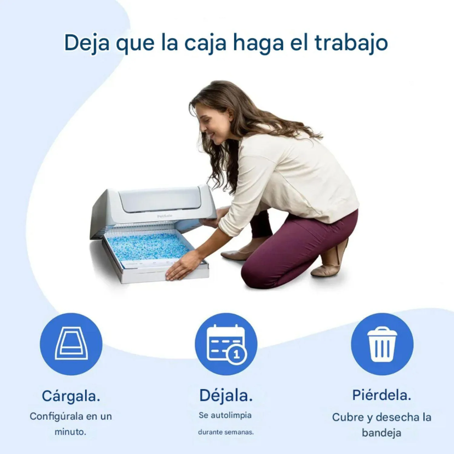 Arenero Automático para Gatos PetSafe Scoopfree Crystal Pro con Entrada Frontal 4