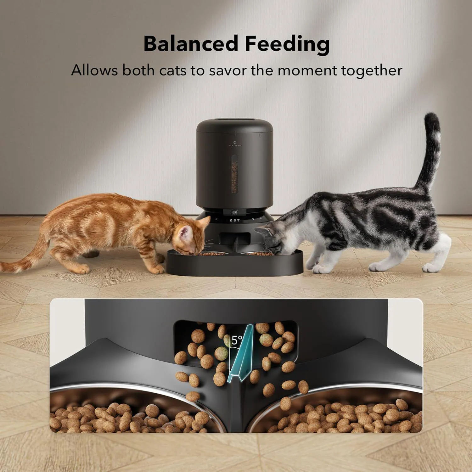 Comedero Automático para Gatos Petlibro Con Cámara y Doble Bandeja 5L 7