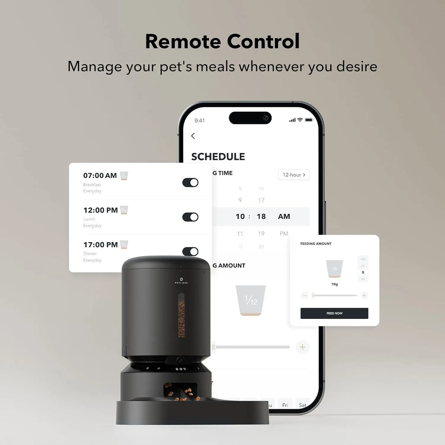 Comedero Automático para Gatos Petlibro Con Cámara y Doble Bandeja 5L 8