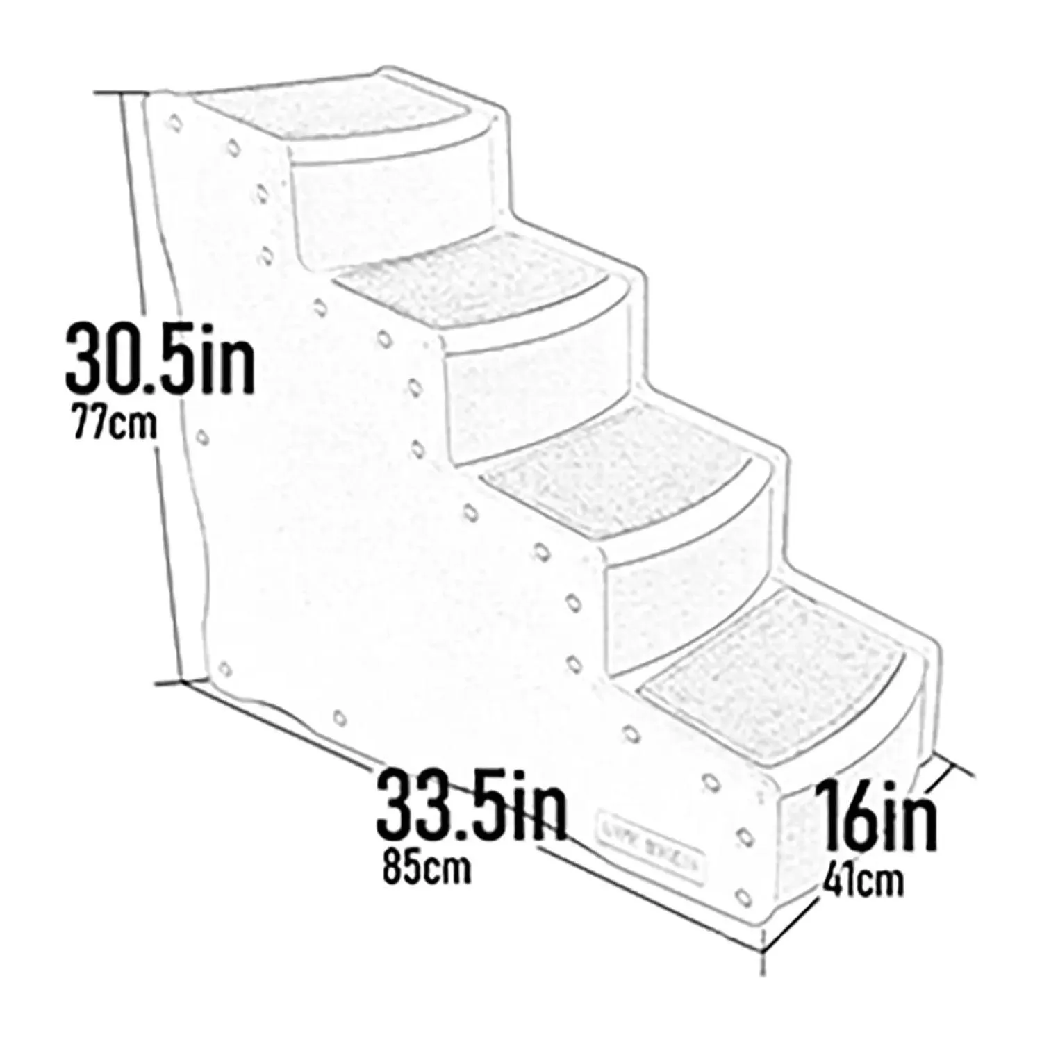 Escalera para Mascotas de 4 Escalones Color Café Pet Gear 5
