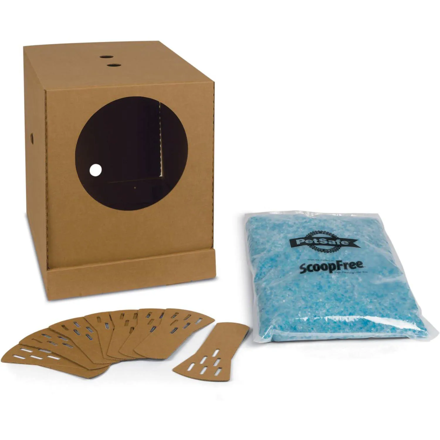 Arenero Desechable PetSafe con Arena de Cristal y Tapa Plegable