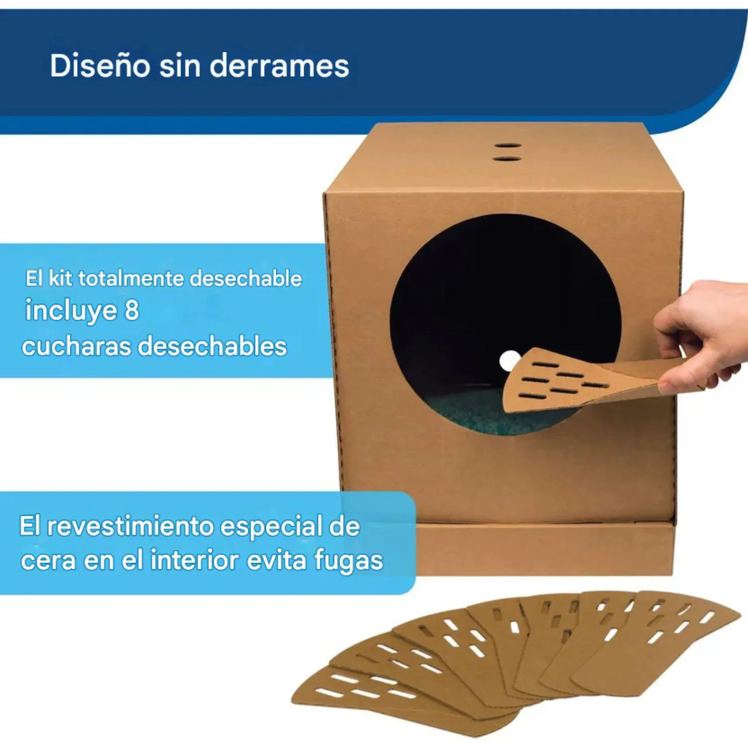 Arenero Desechable PetSafe con Arena de Cristal y Tapa Plegable 4
