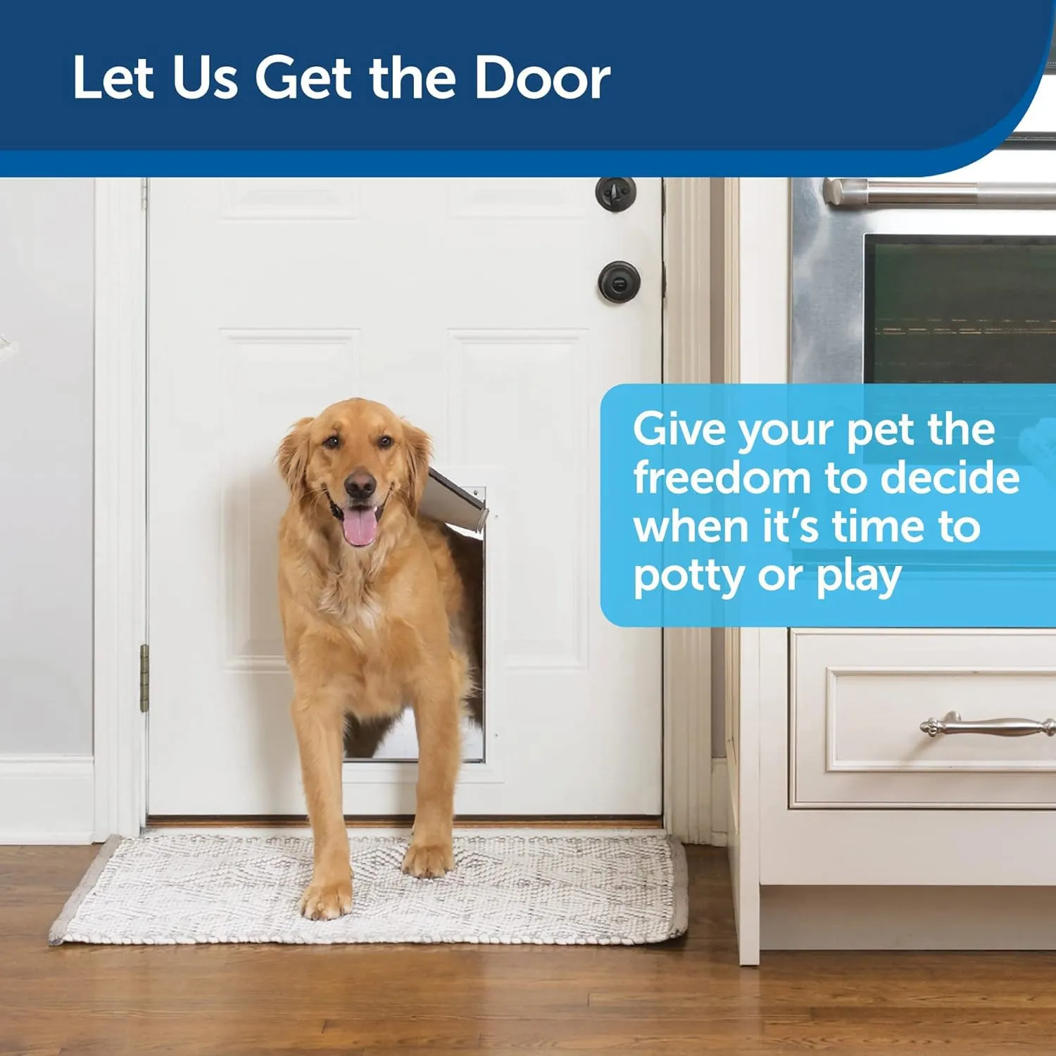 Puerta para Perros Aluminio Reforzado Raza Extra Grande Marca PetSafe 7