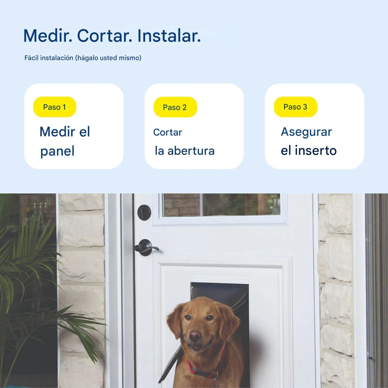Puerta para Perros con Panel de Inserción Doble Solapa PetSafe Blanco 3