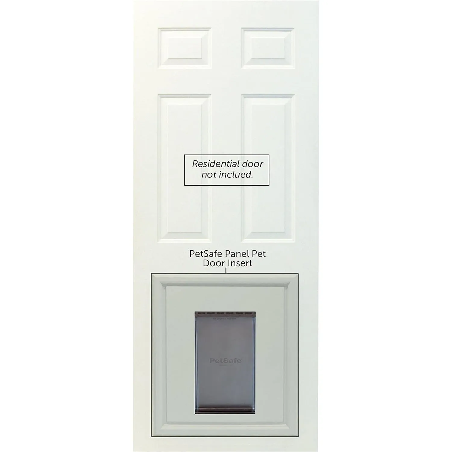 Puerta para Perros con Panel de Inserción Doble Solapa PetSafe Blanco 6