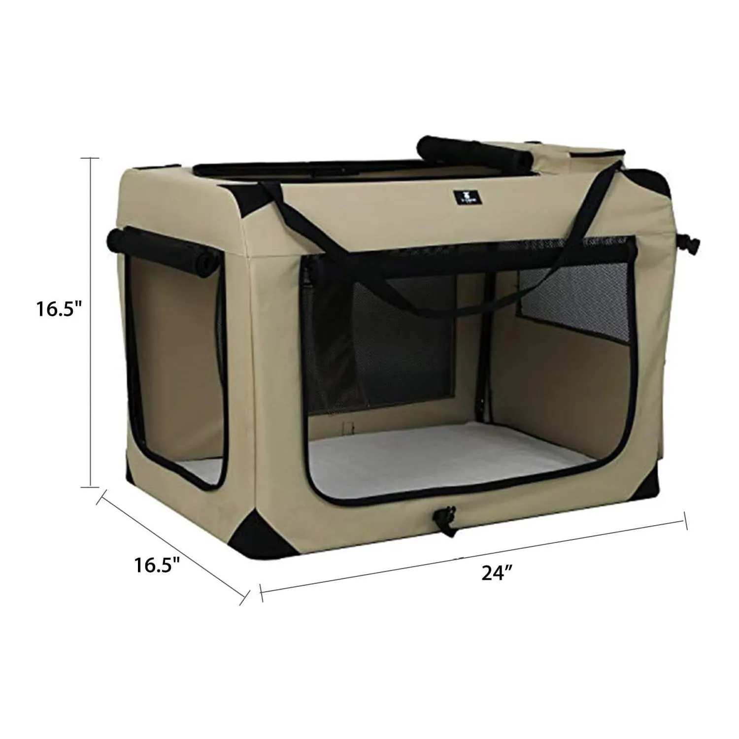 Jaula X-ZONE PET Plegable con Tres Accesos para Mascotas Pequeñas