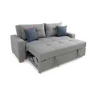 Sofá Cama Lisandro Tela Antifluidos 202x93x103 Gris