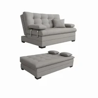 Sofá Cama Neo Tela Antifluidos 180x70x75 Gris