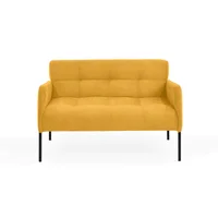 Sofá Olivia 2p 76x116x68 Tela Mostaza