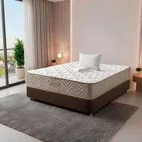 Combo Colchón Sencillo Fantasia  Litium 100x190 + base Cama Lino Café + 1 Almohada + protector de Colchón