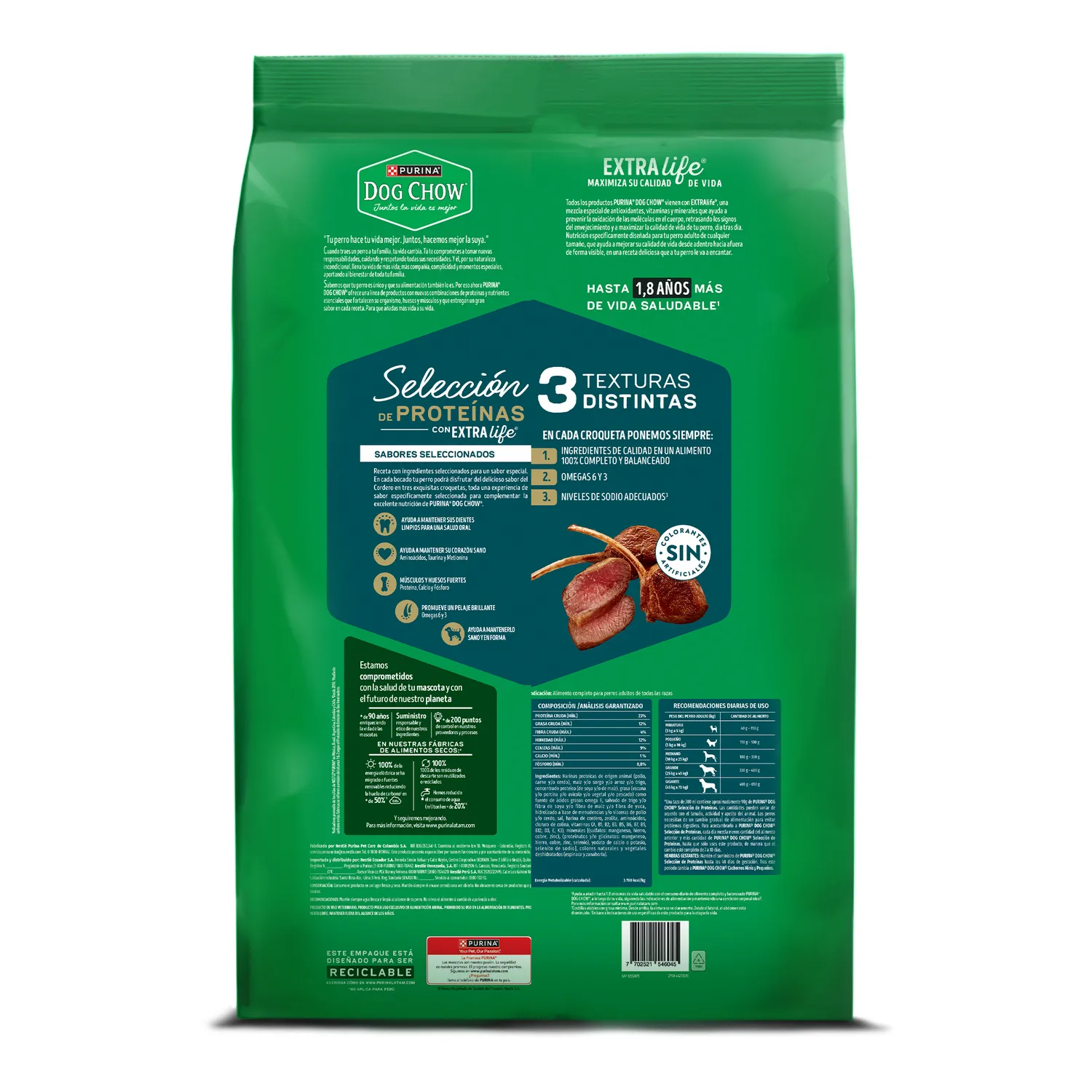 Comida Seca Para Perros Dog Chow Adultos Cordero 7.5kg Dog Chow