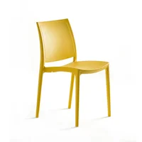 Silla Kyra Sin Brazos Fibra De Vidrio Puv Mostaza