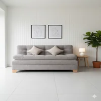 Sofacama Click Baúl Tres Pocisiones Gris Claro Mármol