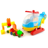Helicóptero Didáctico: Juguete Creativo Desarrollo Infantil Azul