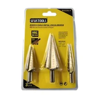 Juego de Brocas Escalonadas X 3 Piezas Cubierta de Titanio Uyustools