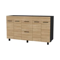 Mueble Inferior Cocina 150 Luna Derecha RH (2c) Europeo/Wengue 865.5x148.2x49 cm Just Home Collection