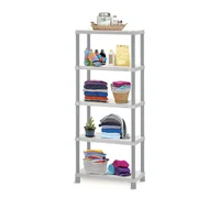Estanteria 15 Pulgadas 5 Niveles 71.2x169.5x38.3cm Gris Hielo