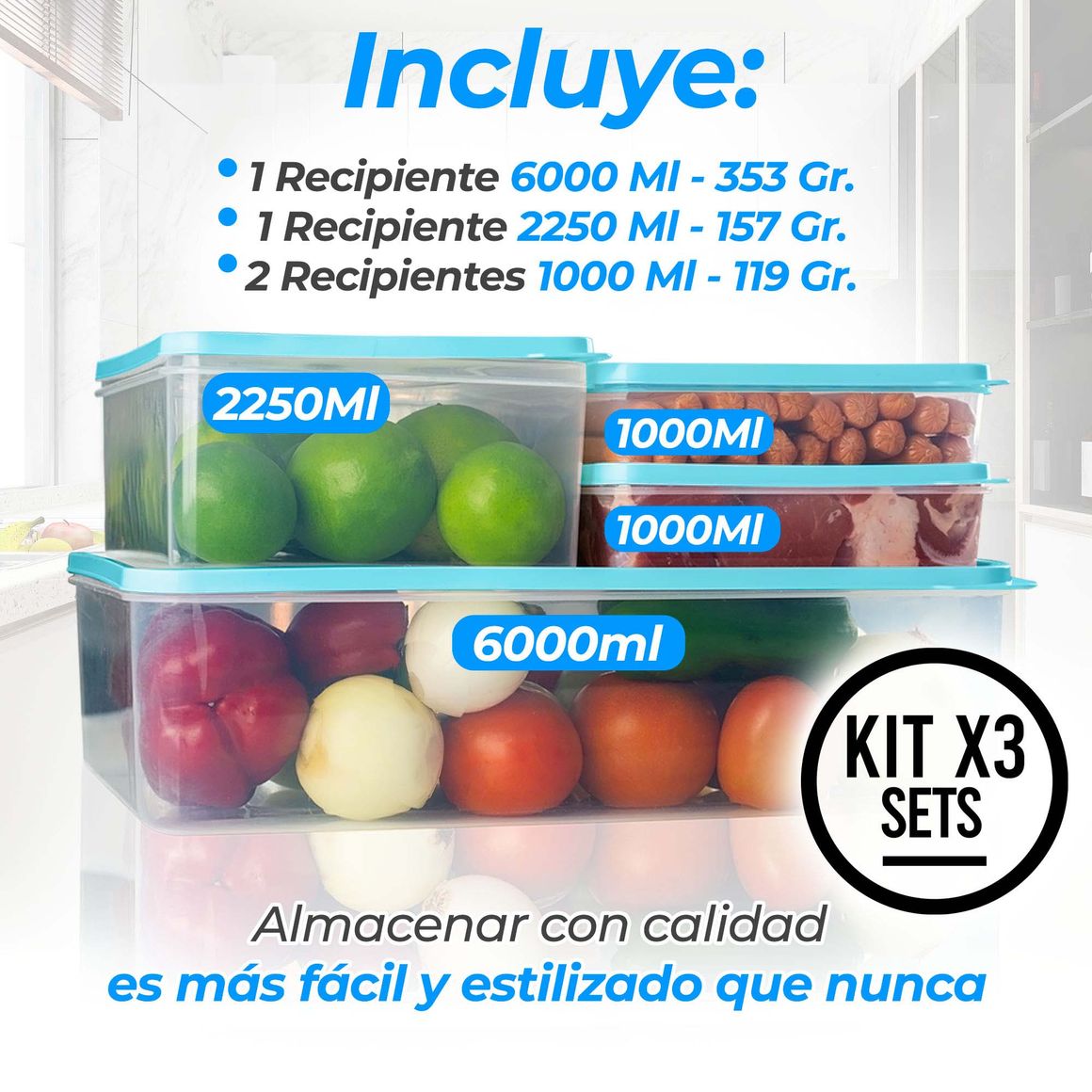 Set x12 Recipientes de Polipropileno para Organizar con Estilo Menta ...