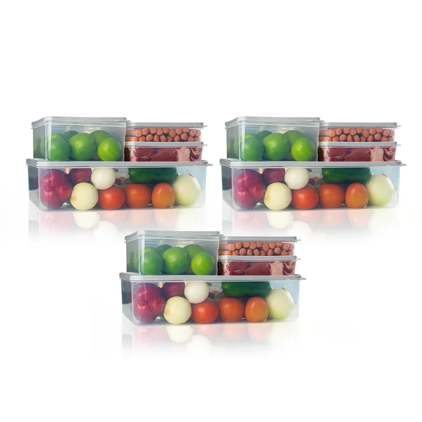Set x12 Recipientes de Polipropileno para Organizar con Estilo Gris ...