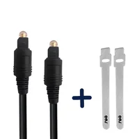 Cable De Audio E4U Óptico Digital Premium 3.0 Mt + 2 Correas De Velcro