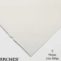 Paquete x 5 - Papel Acuarela Arches 300g 56x76cm Calor 100% A1795017