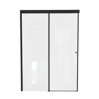 División de Baño Corrediza Negro Mate 140 x 195 cm